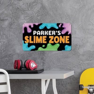 Metal Orange Personalized Door Sign