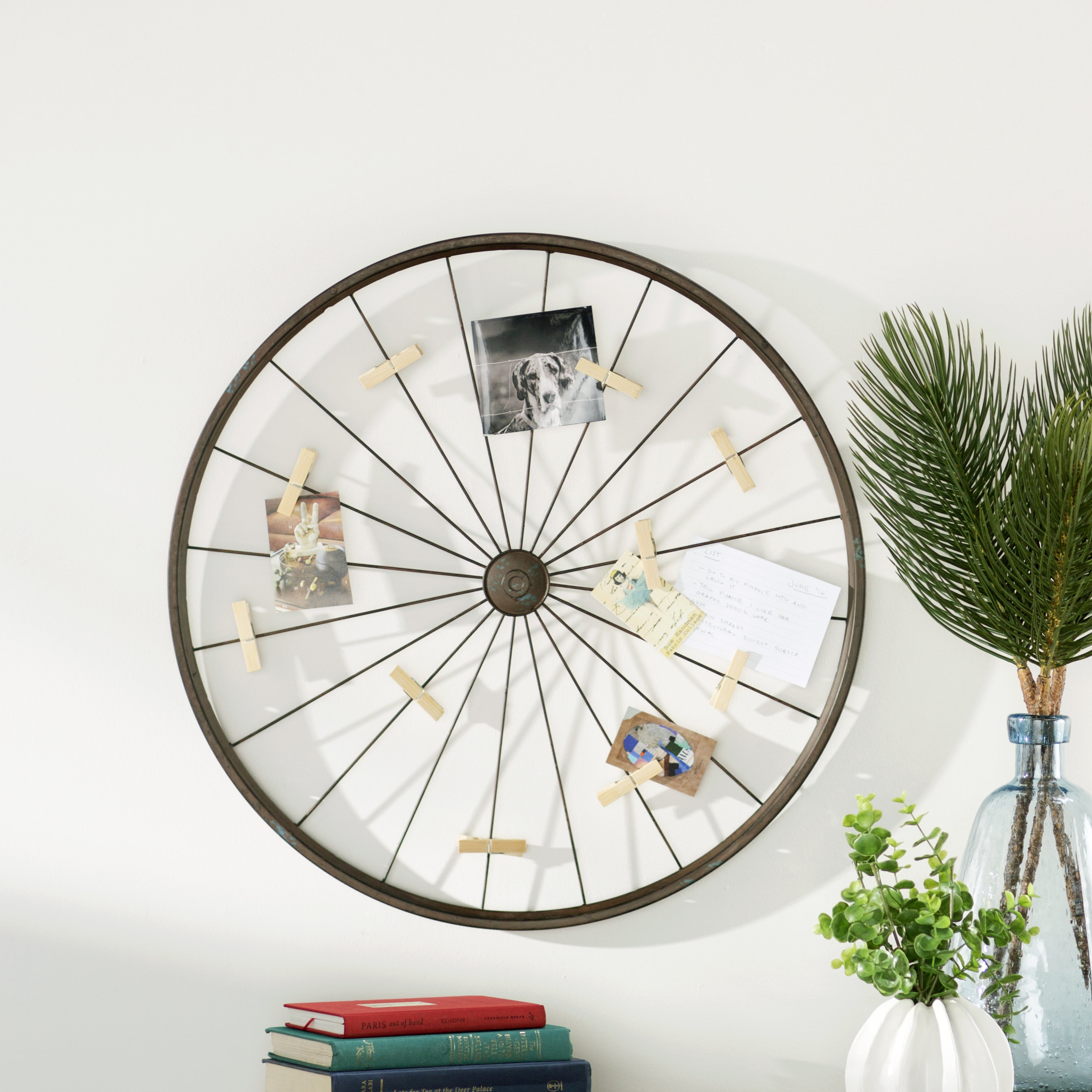 Metal Wheel Collage Clip Picture Frame
