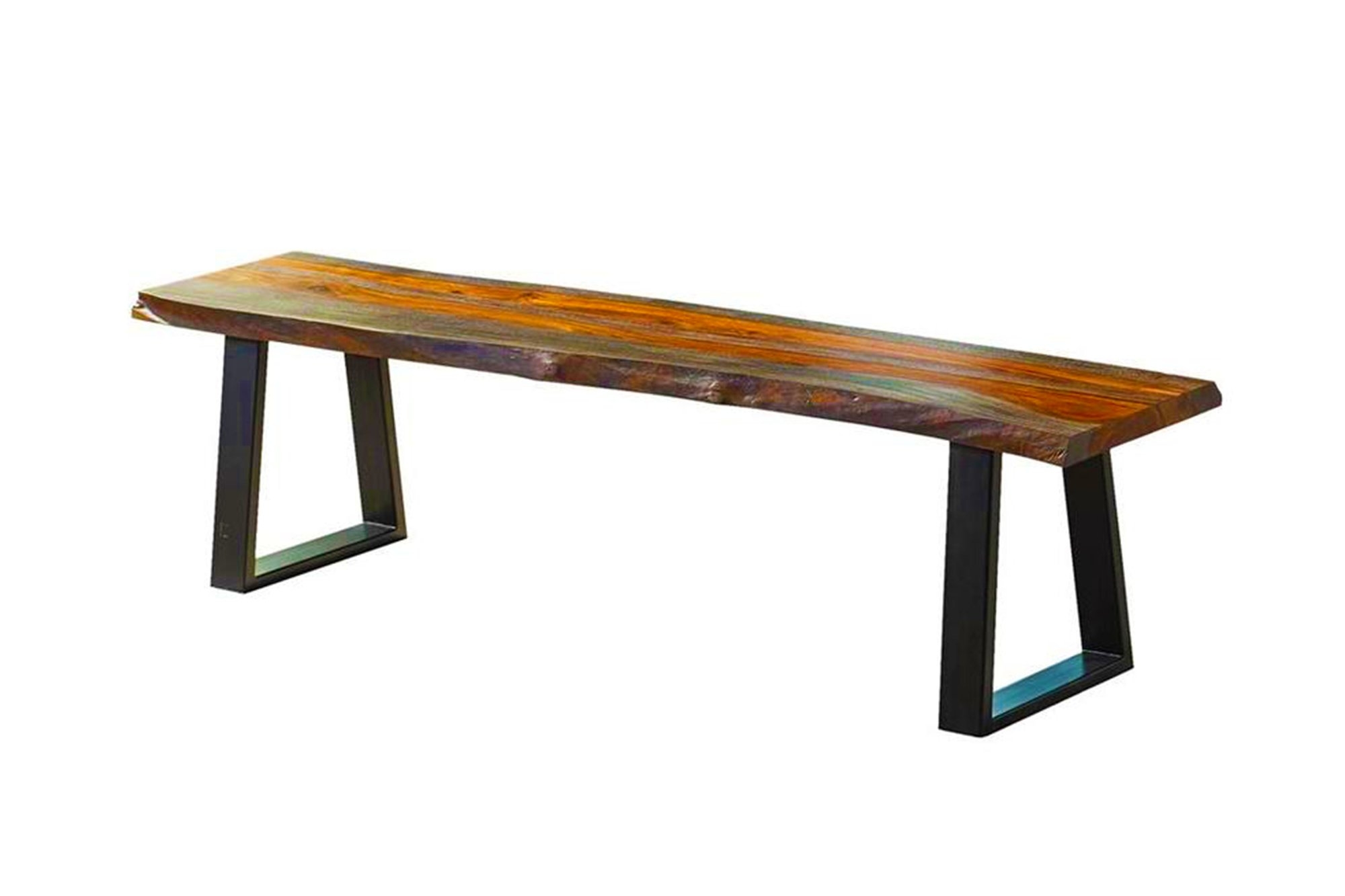 Metal Wood Live Edge Dining Set