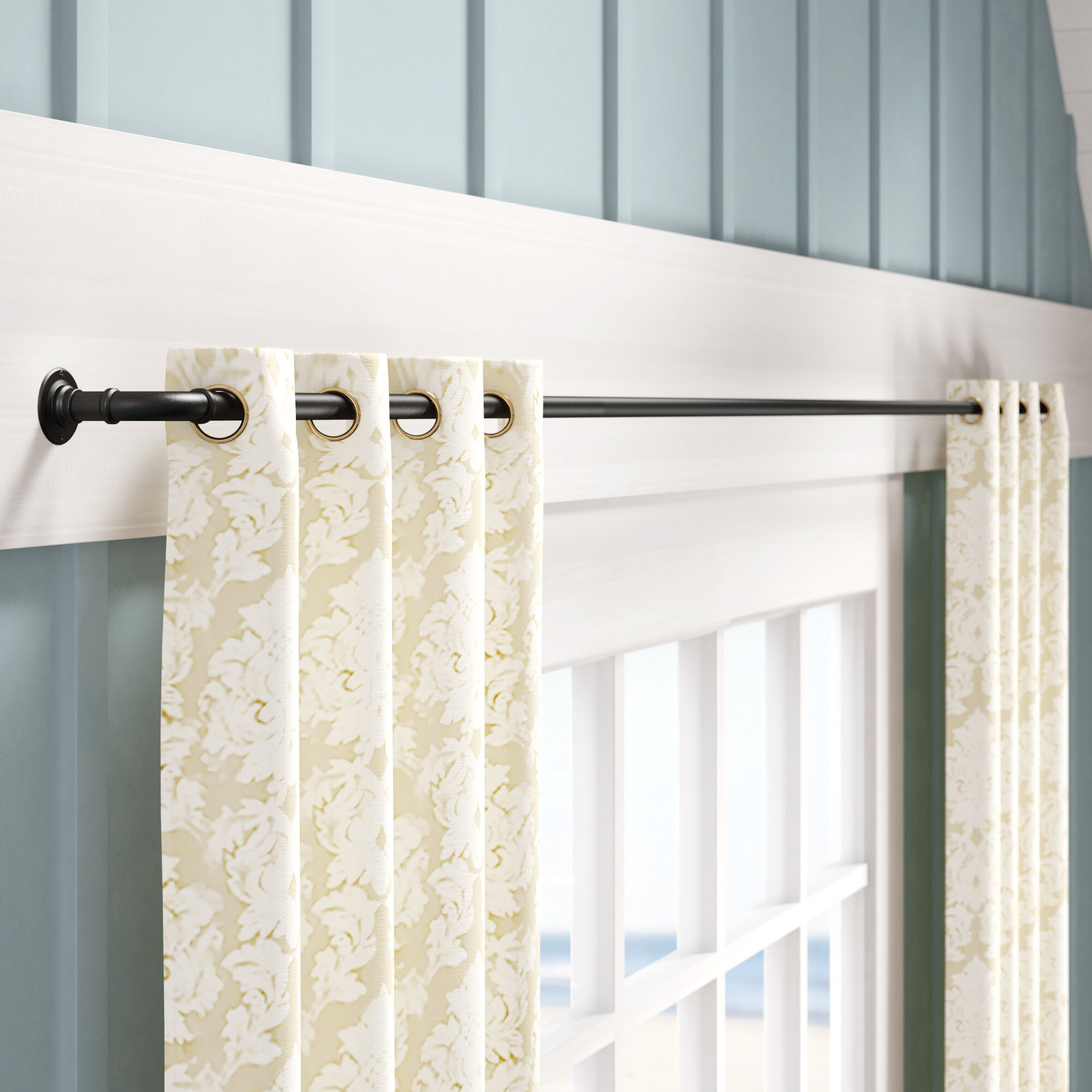 Metal Wrap Single Curtain Rod