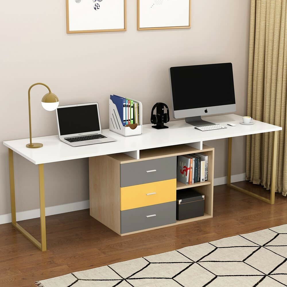 Modern Credenza Corner Desk