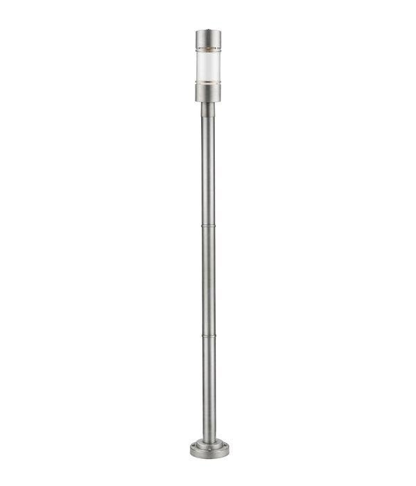 Modern LED Light Post Lamp in Silver