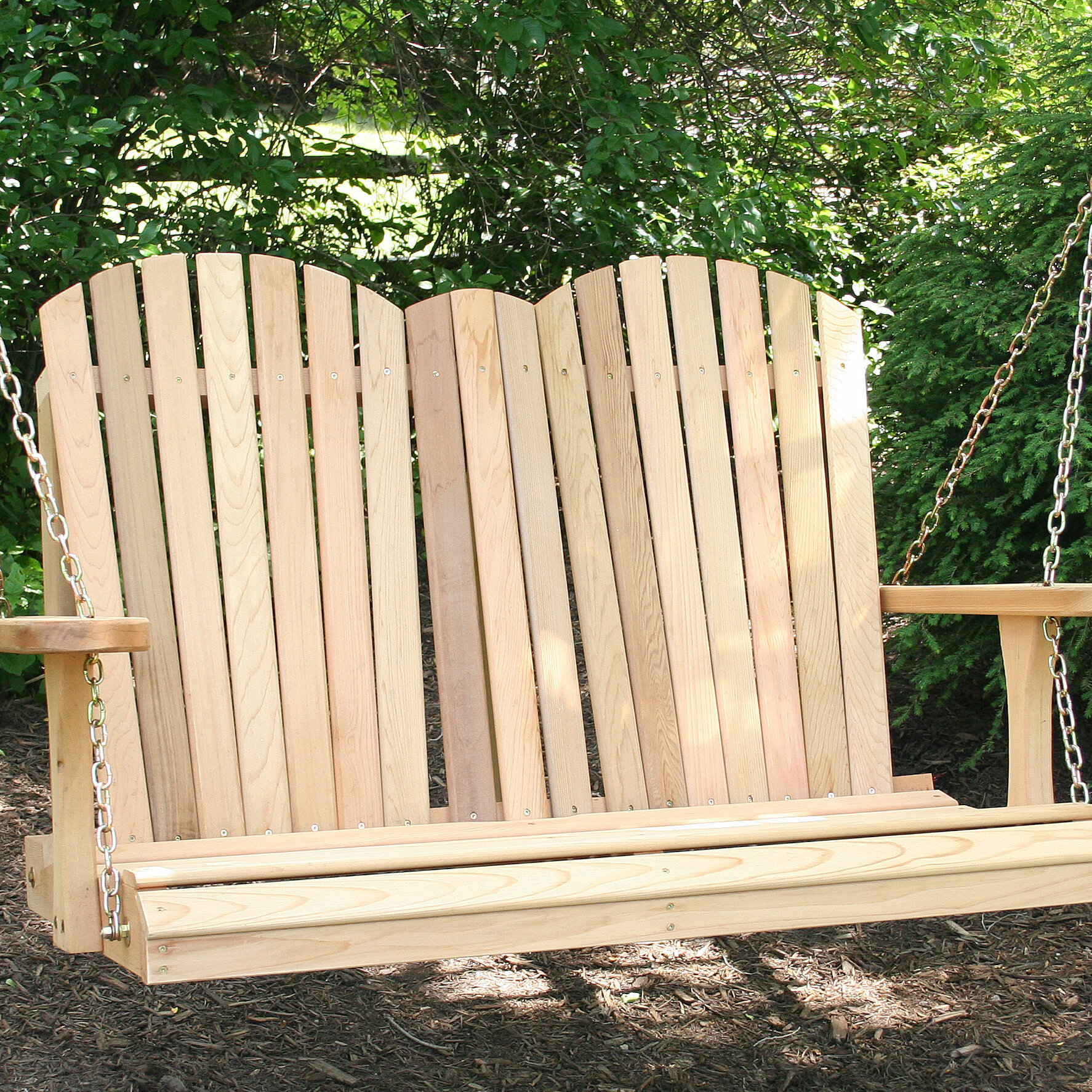 Natural Adirondack Hanging Porch Swing