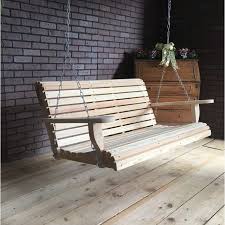 Natural Cypress Solid Wood Classic Porch Swing