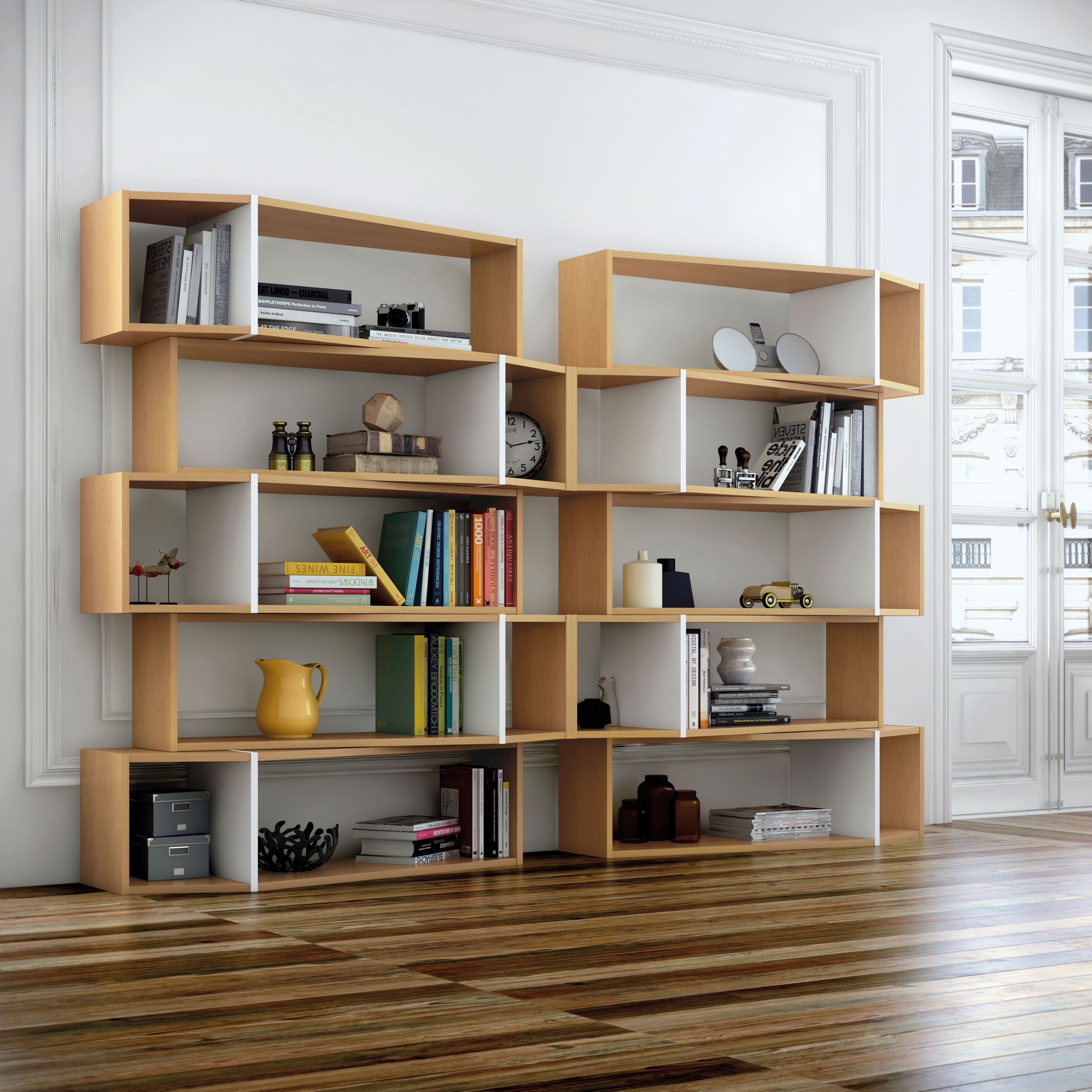 Oak Manufactured Wood Library Bookcase