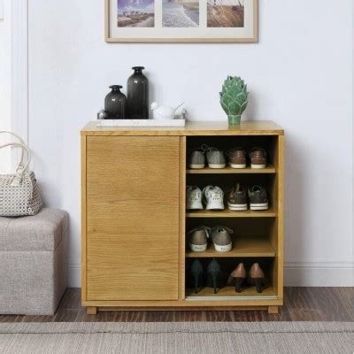 Oak Solid Wood Shoe Storage Cabinet