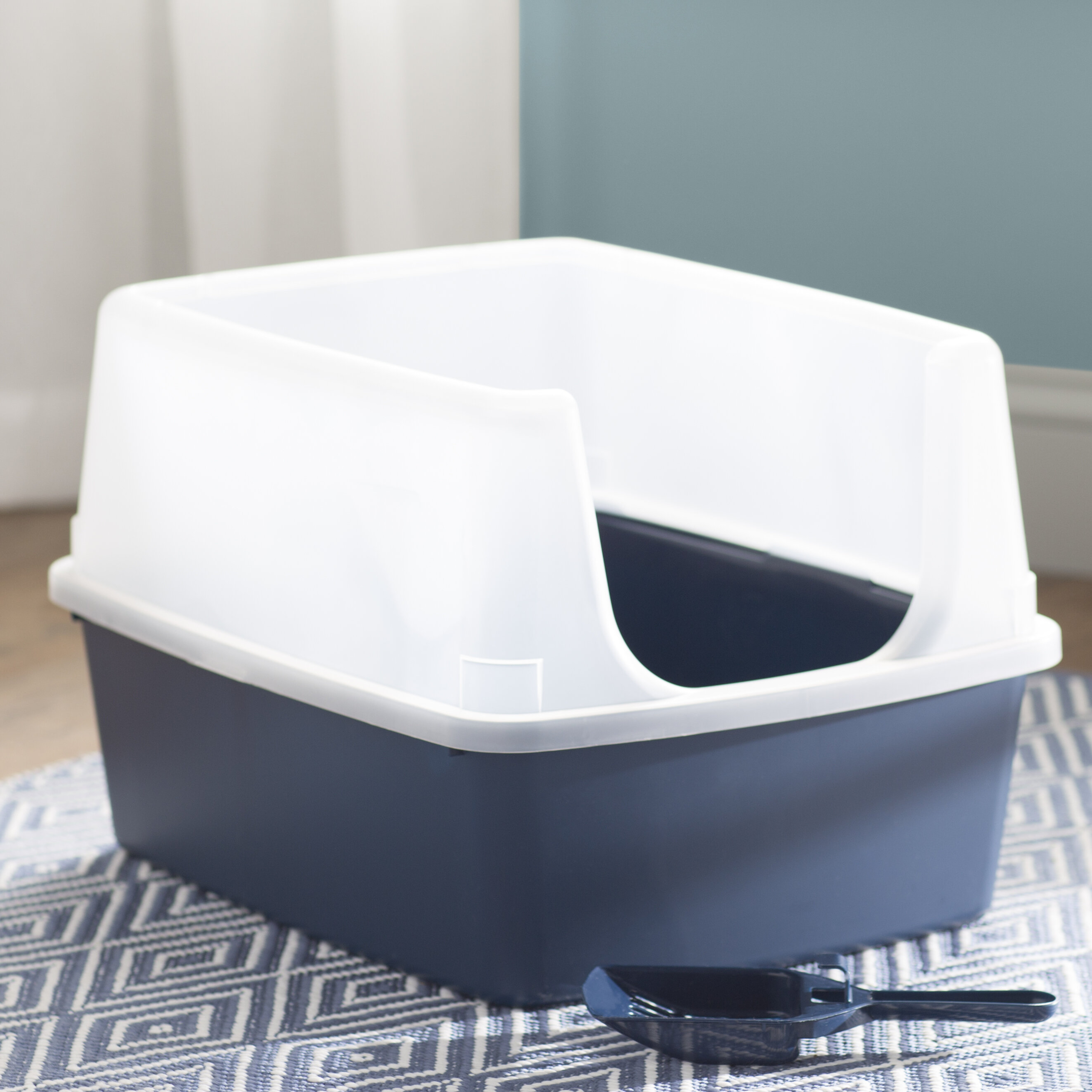 Open Standard Litter Box with Scoop