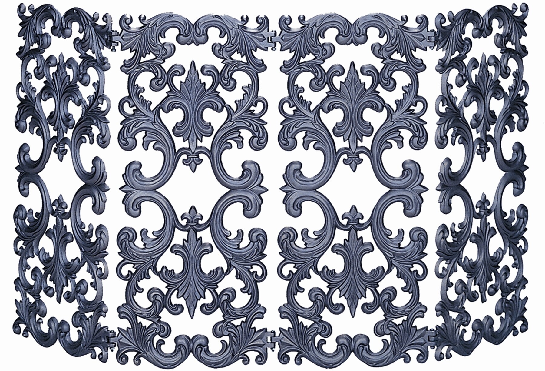 Ornament Cast Aluminum Fireplace Screen