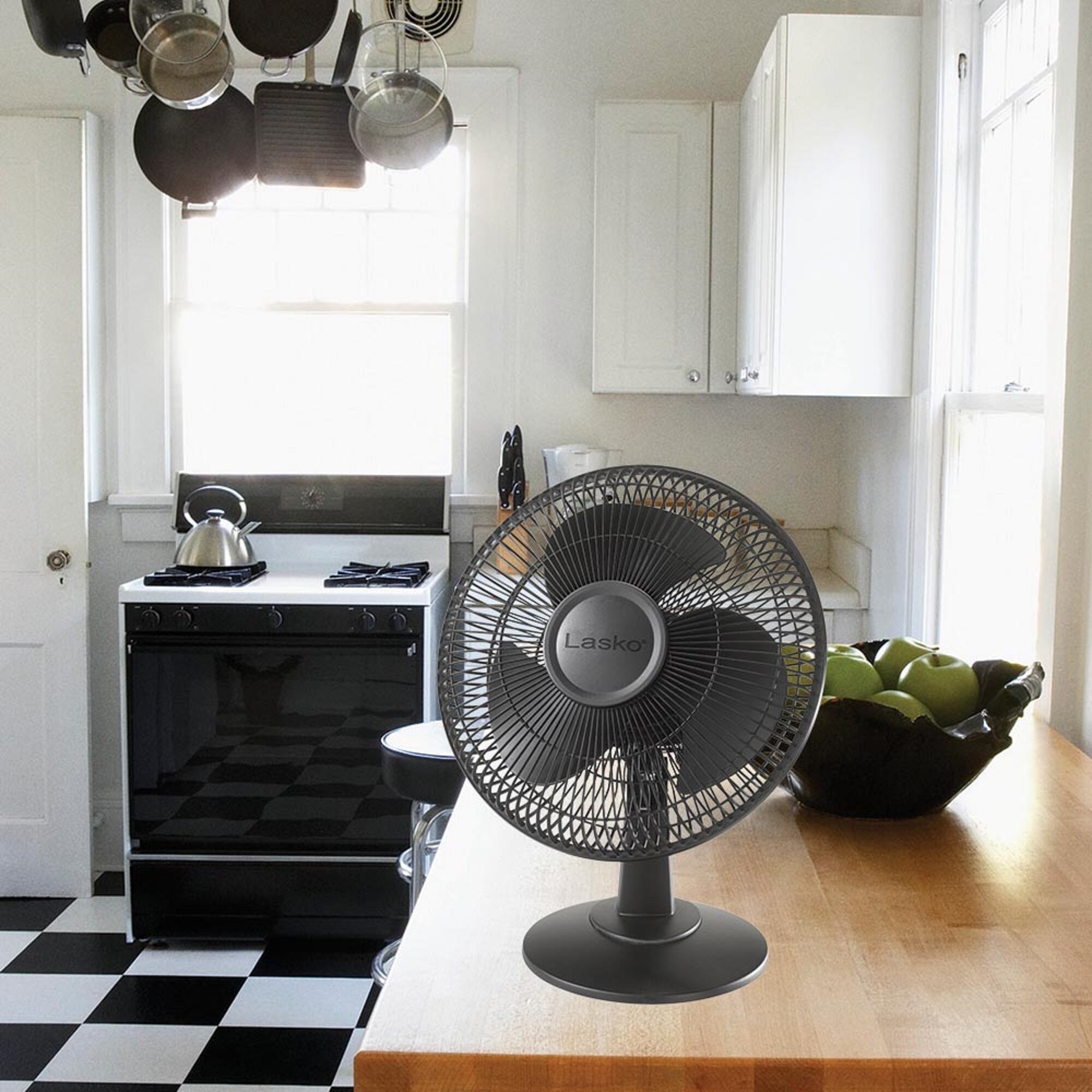 Oscillating Tower Floor Fan in White