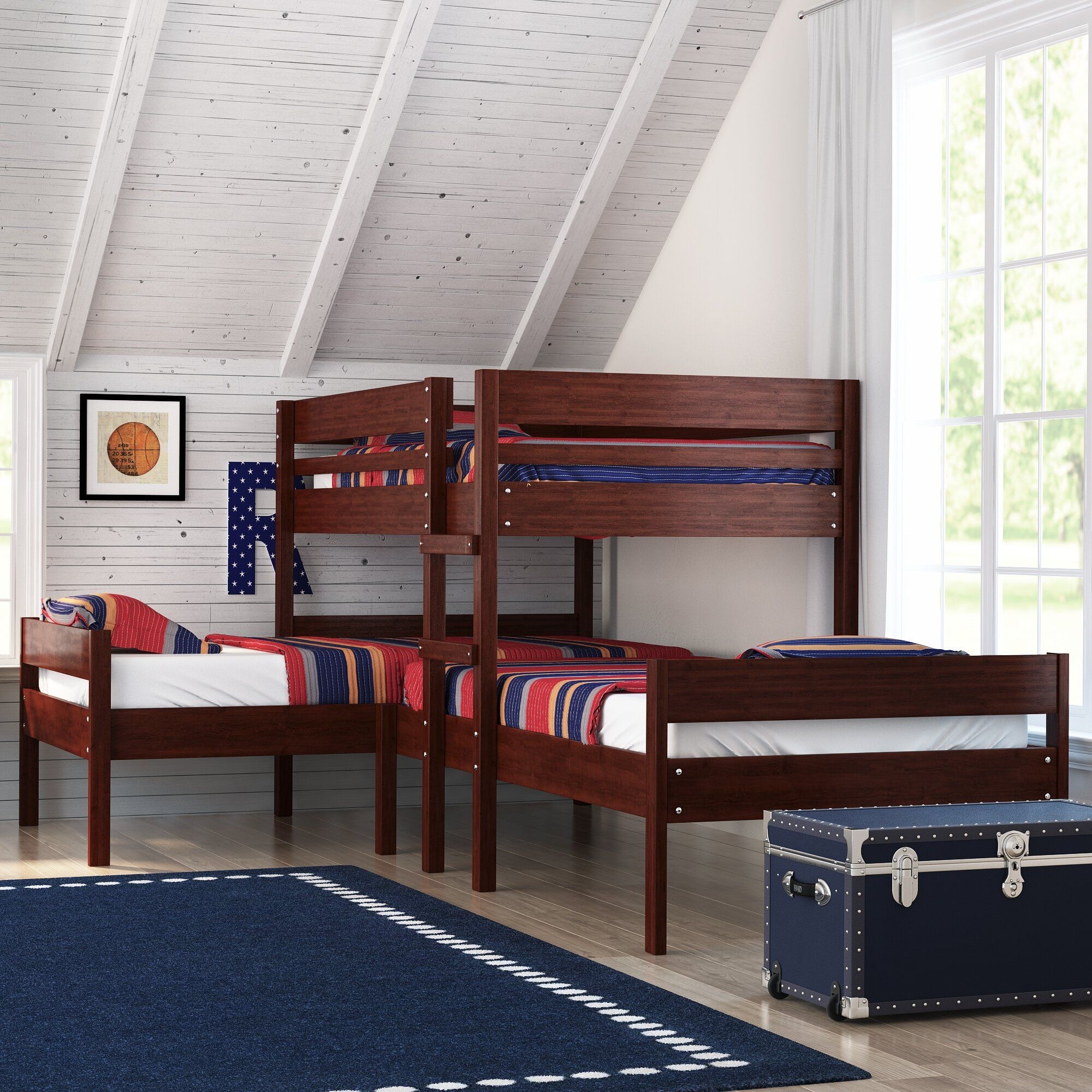 Pine Solid Wood Triple Bed