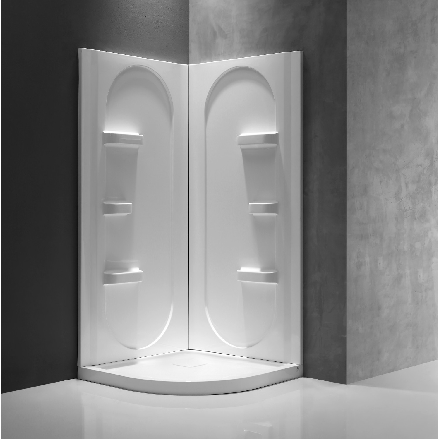 Plastic Acrylic Corner Two Panel Shower Wall