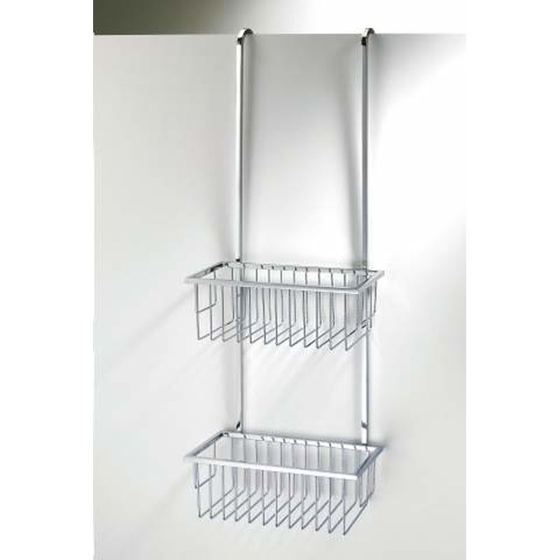 Polished Chrome Brass Drill Shower Caddy