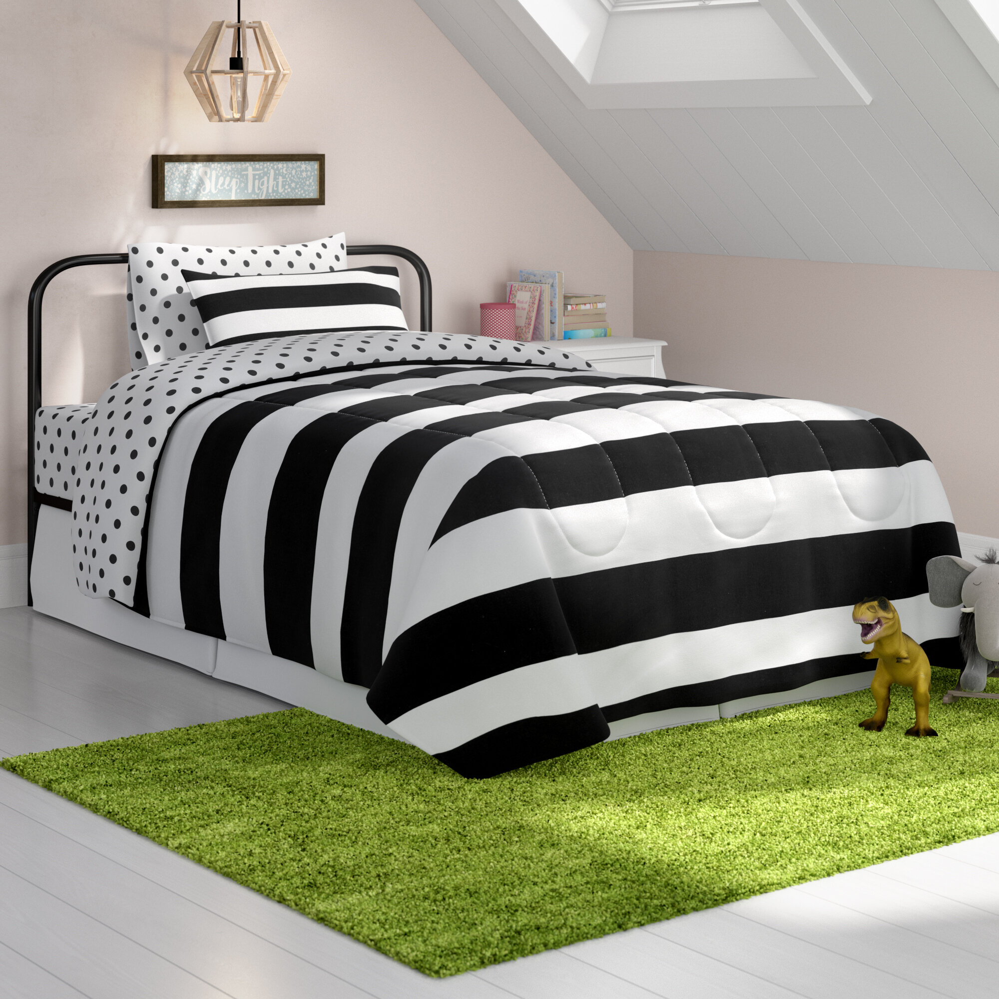 Polka Dots Polyester Toddler Bedding Set