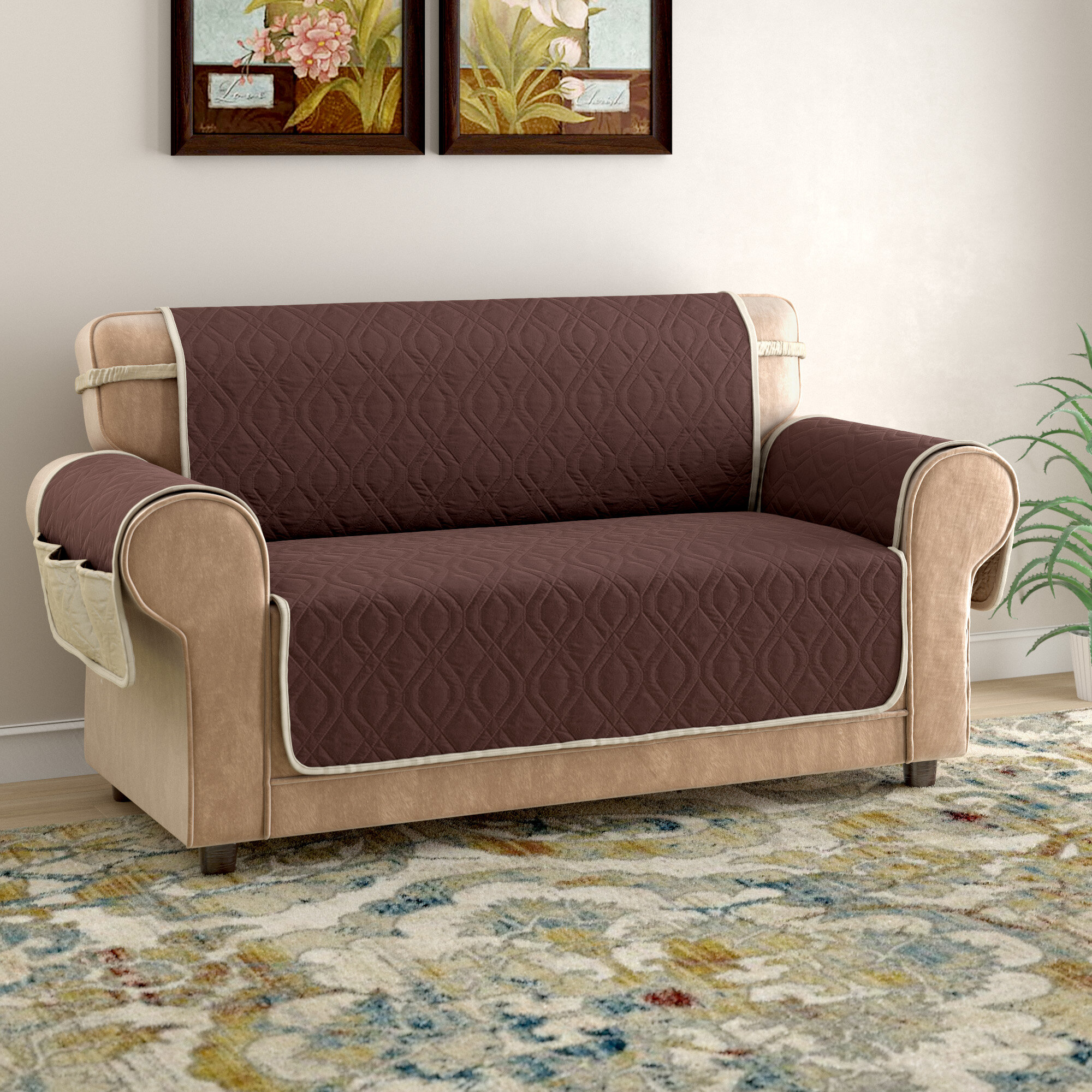 Polyester Blend Storage Sofa Slipcover