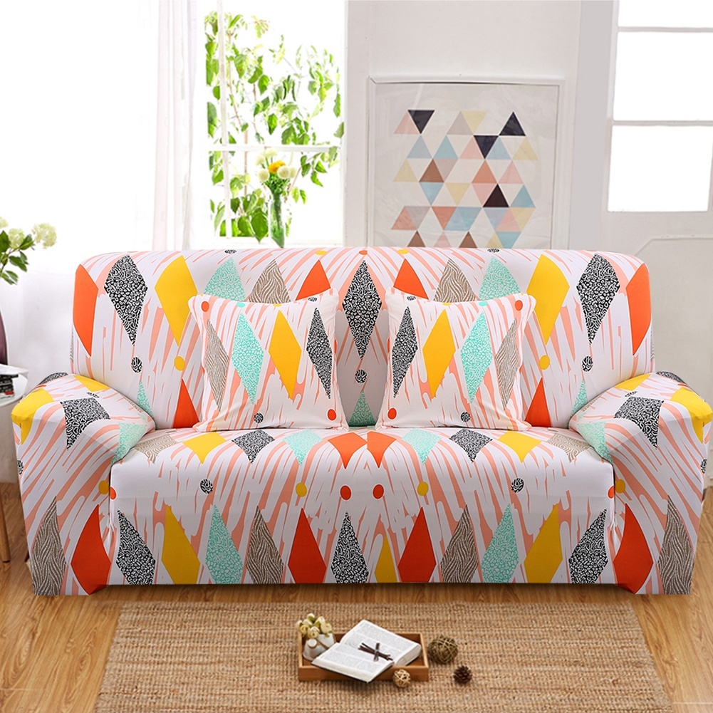 Polyester Pattern Box Cushion Sofa Slipcover