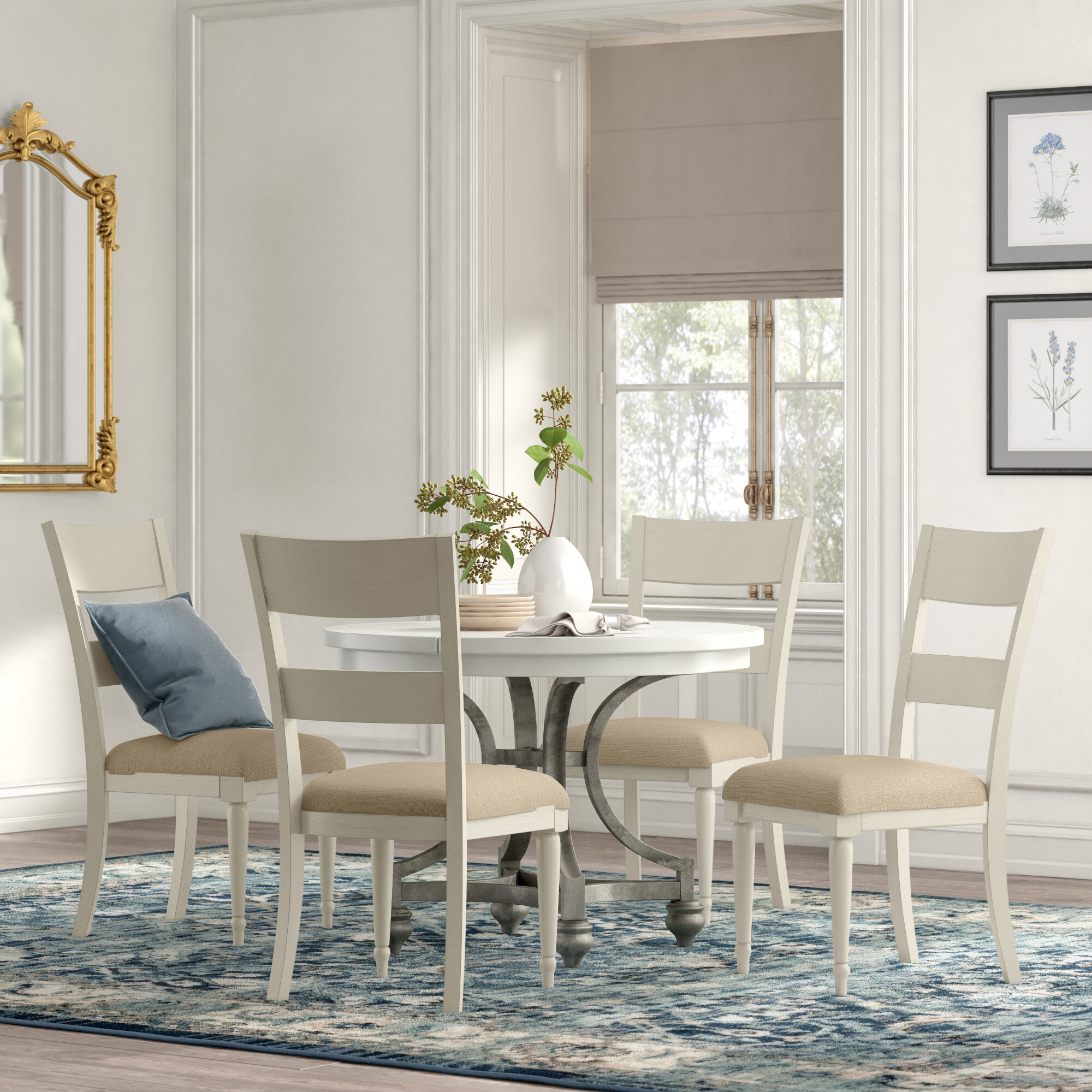 Poplar Mindy Round Table Dining Set