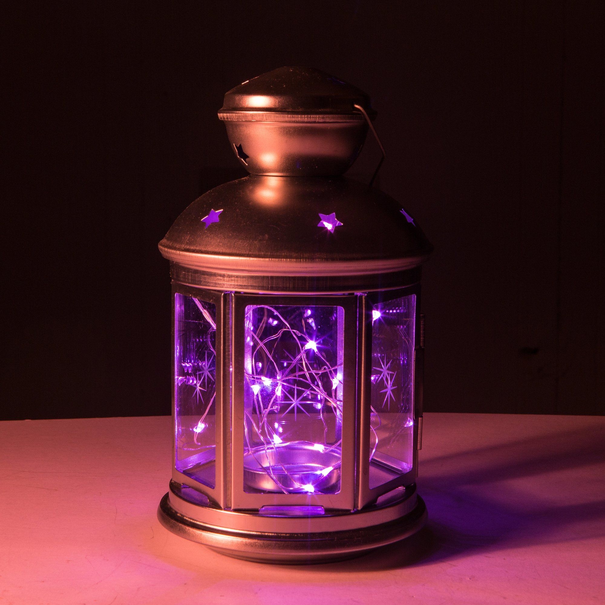 Purple Bulb Paper Lantern String Light
