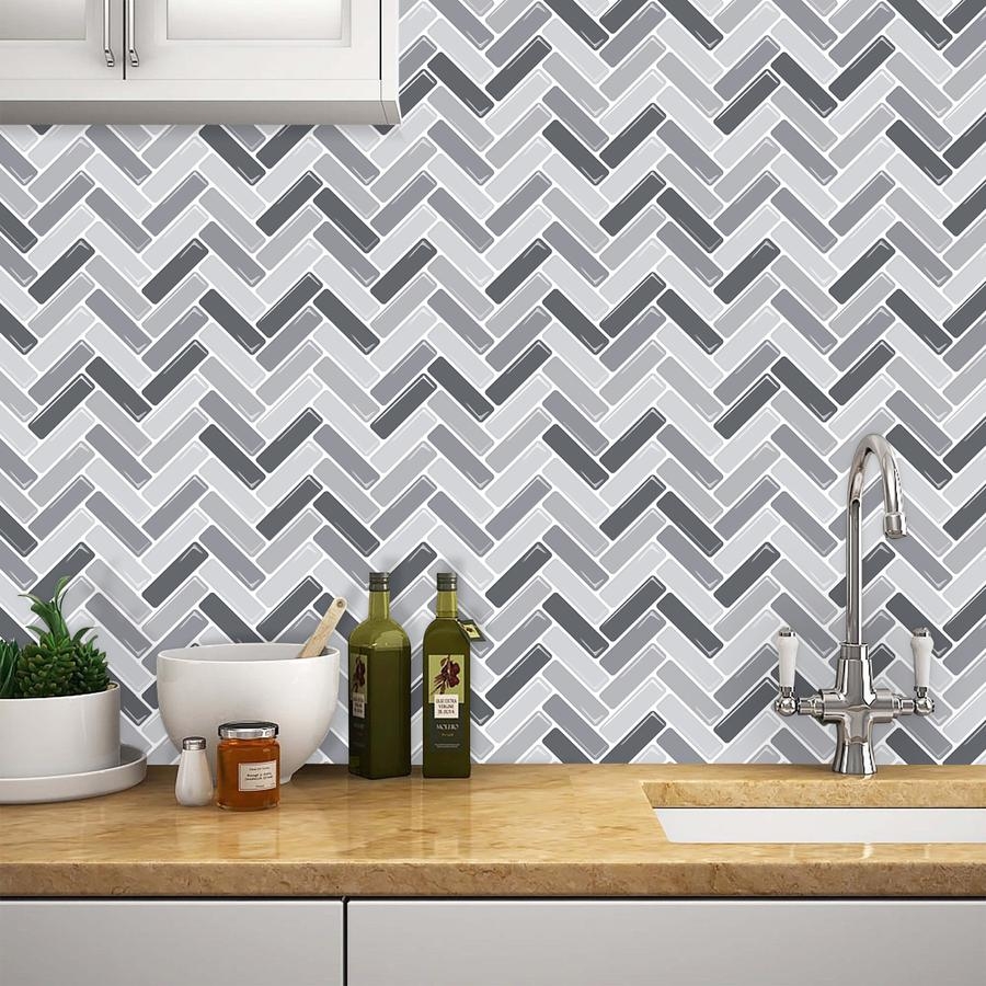 PVC Peel And Stick Herringbone Mosaic Tile