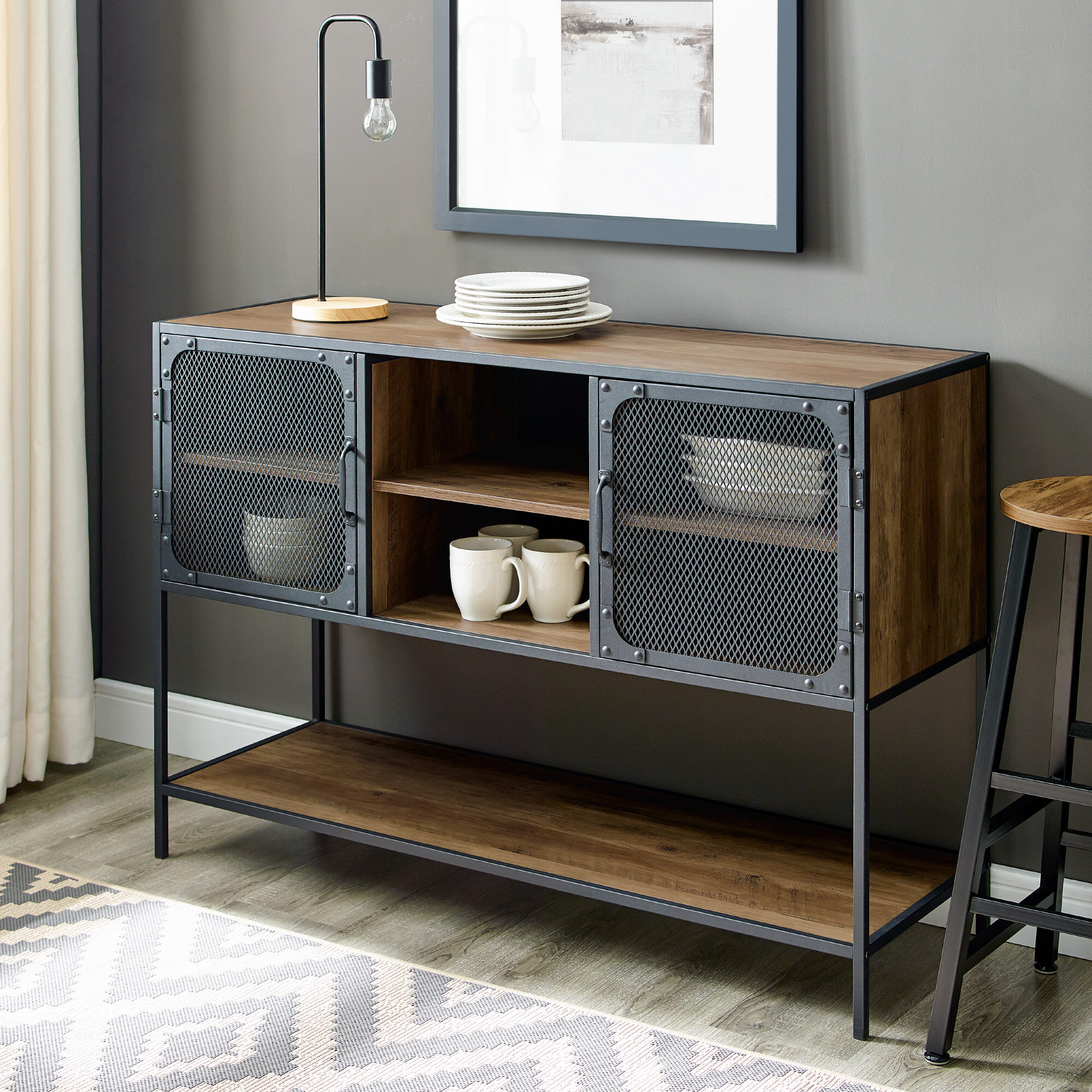 Reclaimed Barnwood Manufactured Wood Industrial Server