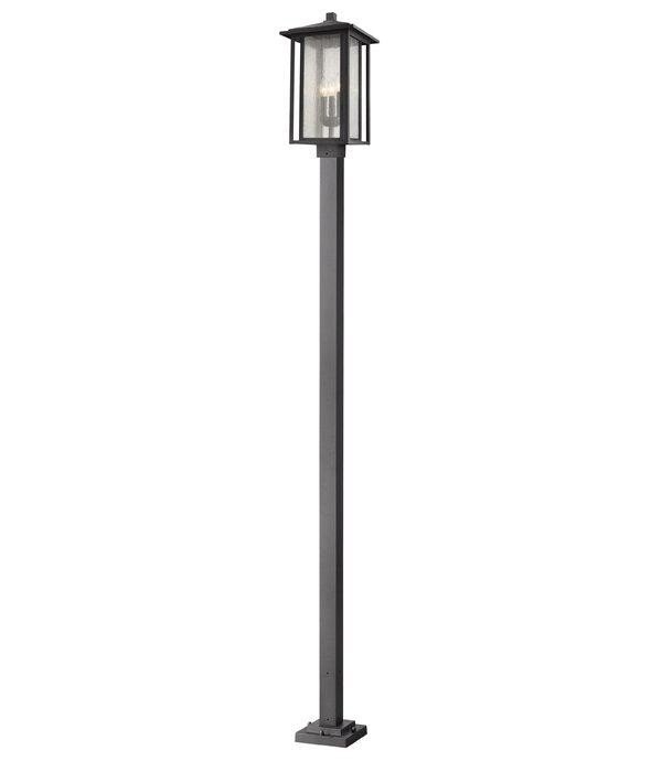 Rectangular Post Lamp in Black