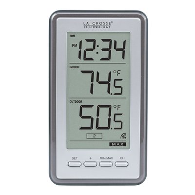 Taylor 1700 Digital Indoor/Outdoor Thermometer, Black