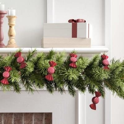 Red Candy Cane Plastic Hanging Ornament