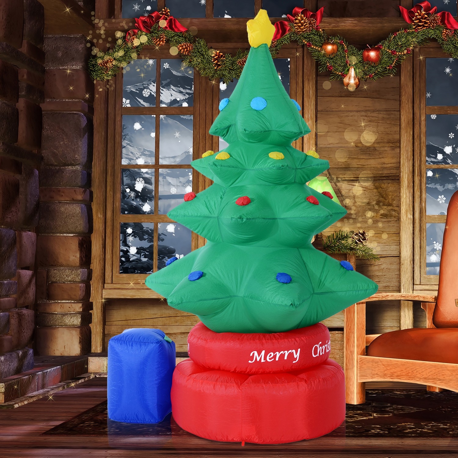Rotating Christmas Tree LED Inflatable