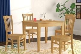 Rubberwood Square Table Dining Set