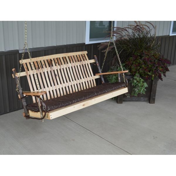 Rustic Hickory Solid Wood Porch Swing