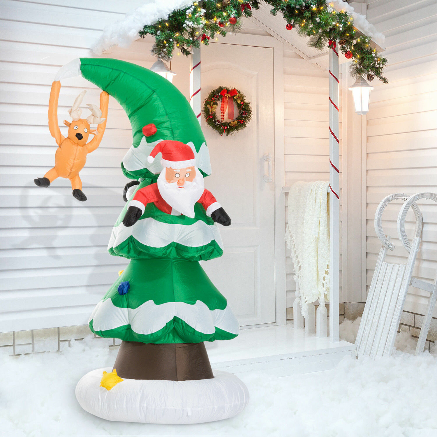 Santa Claus and Christmas Tree Inflatable