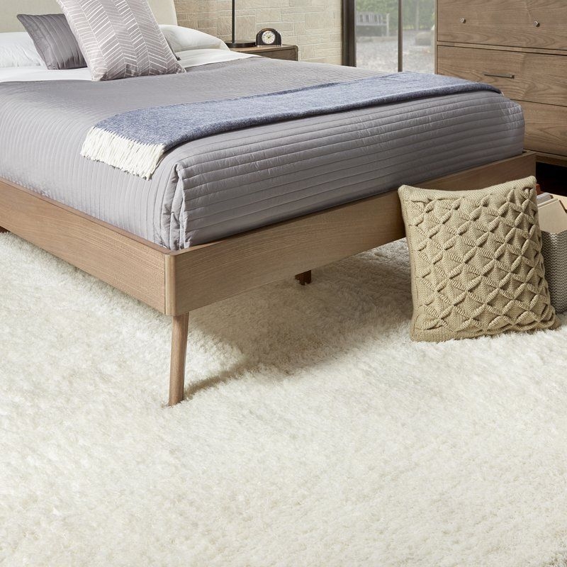 Shag Hand Tufted Ivory Scandinavian Area Rug