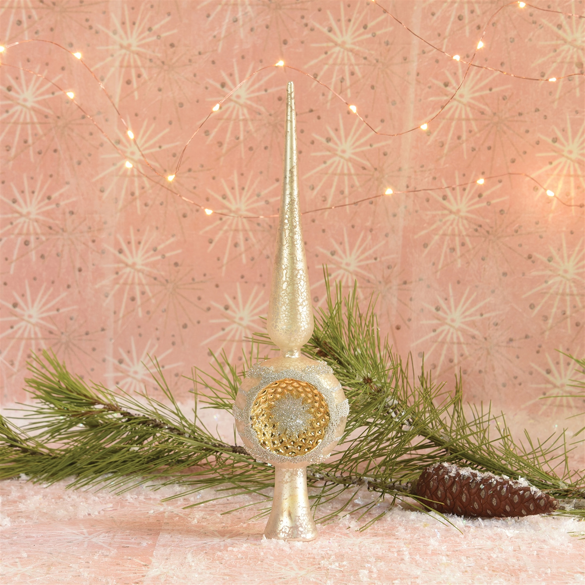 Silver Glass Holiday Tree Topper