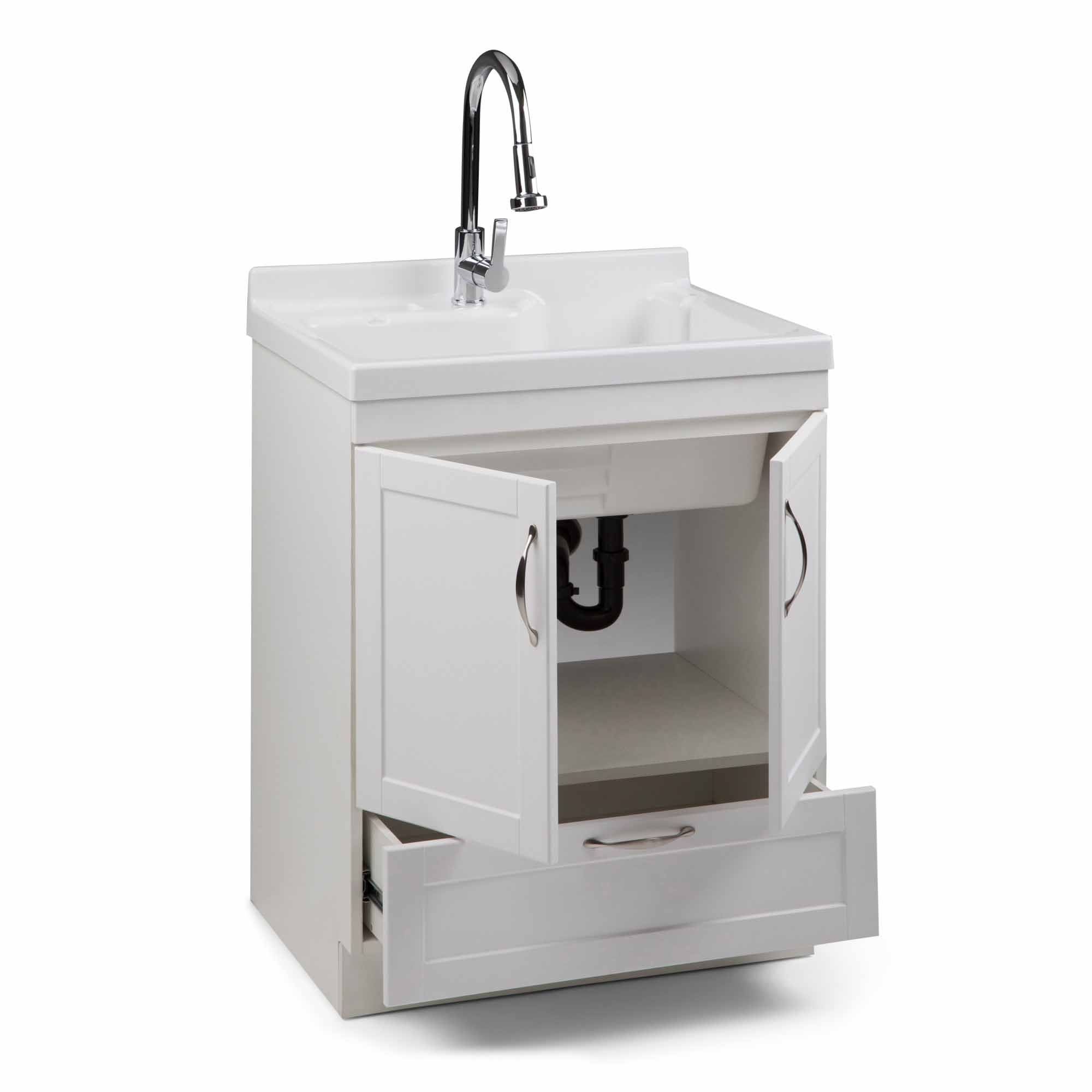 Single Laundry Cabinet With Faucet