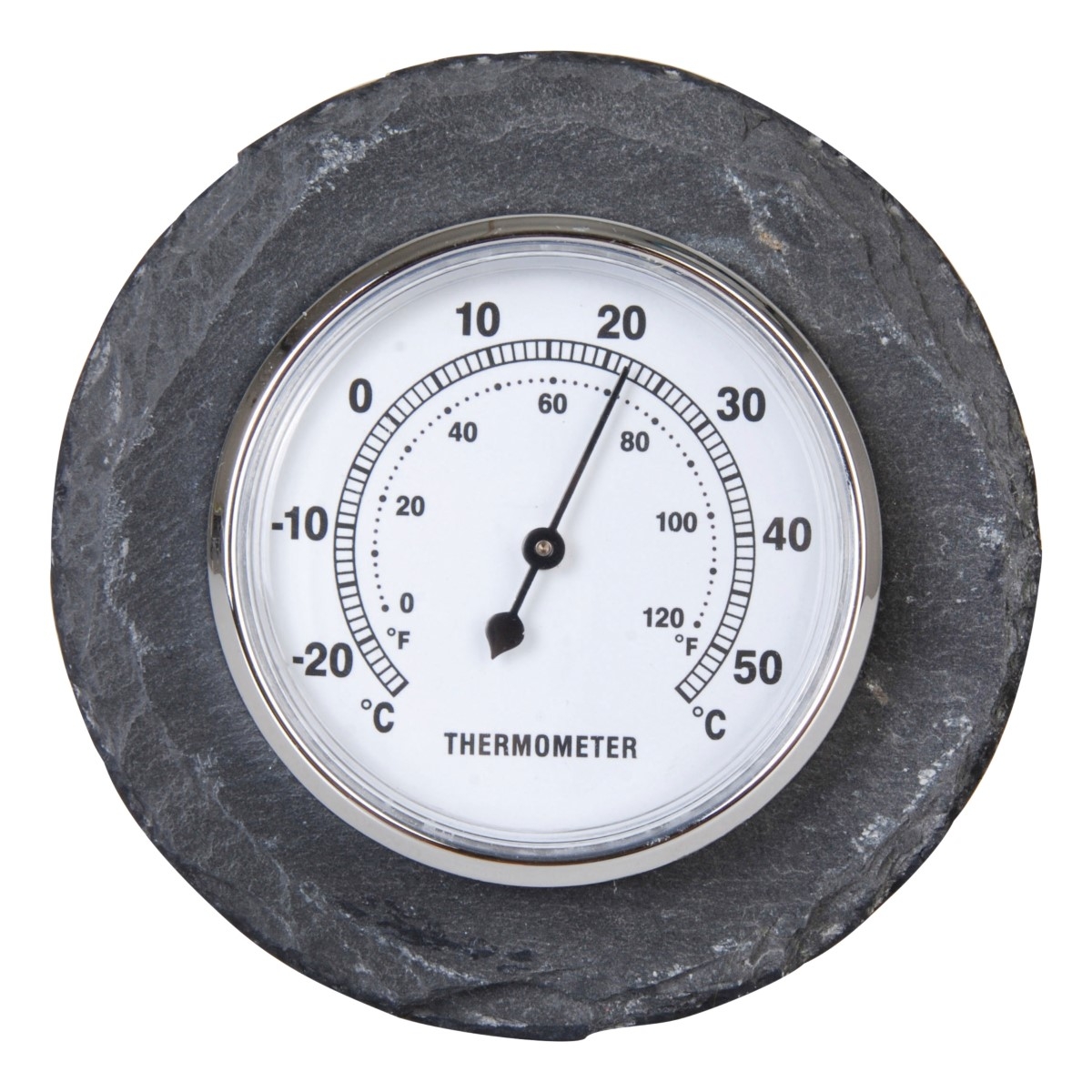 Slate Outdoor Round Thermometer