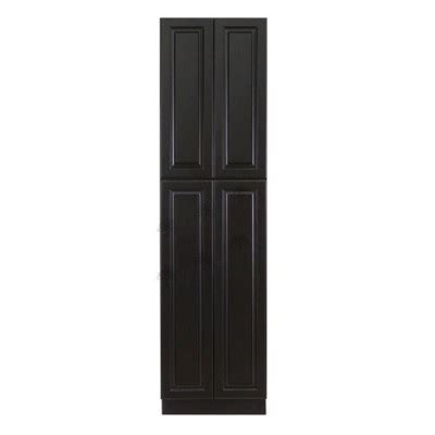 Slim Pantry Cabinet in Dark Wood