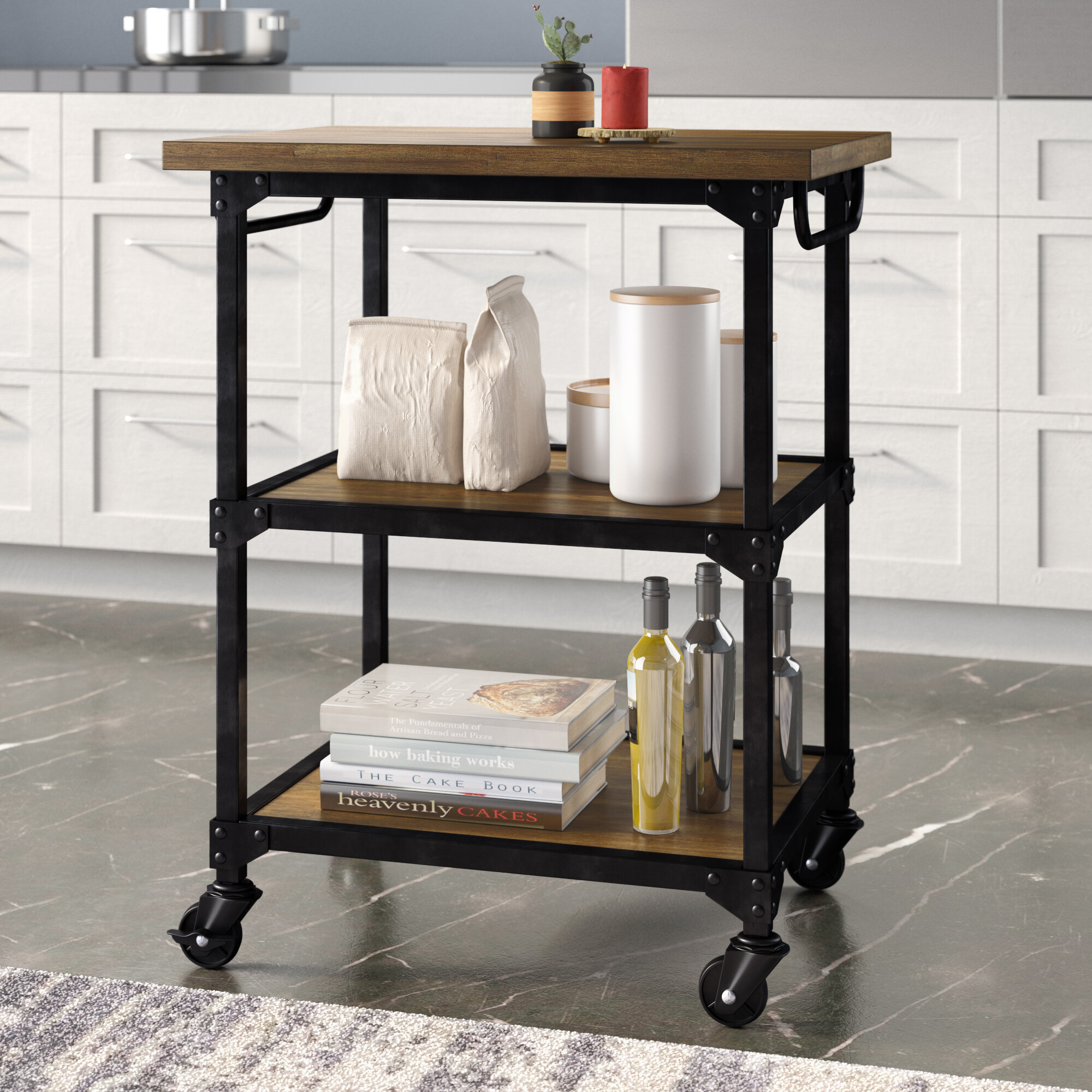 Small Multifunction Kitchen Cart