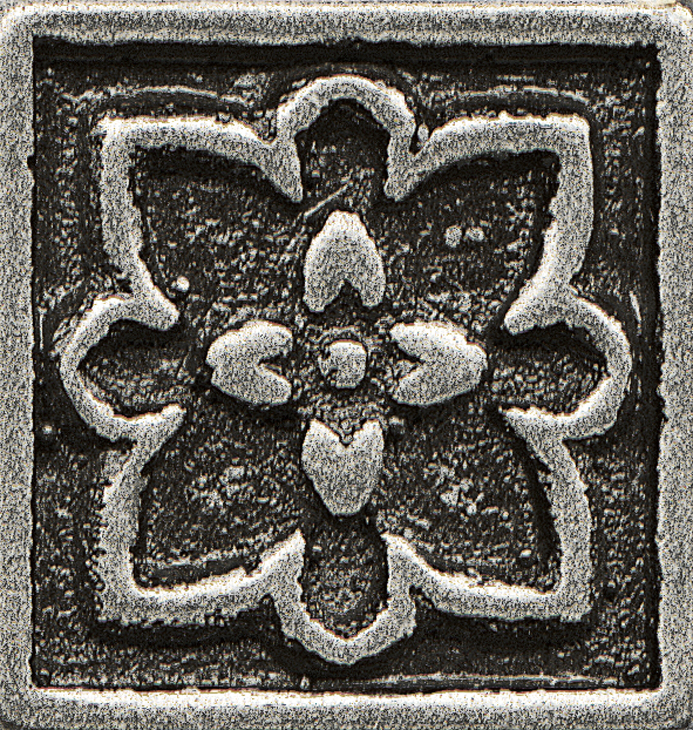 Small Resin Pewter Decorative Accent Tile
