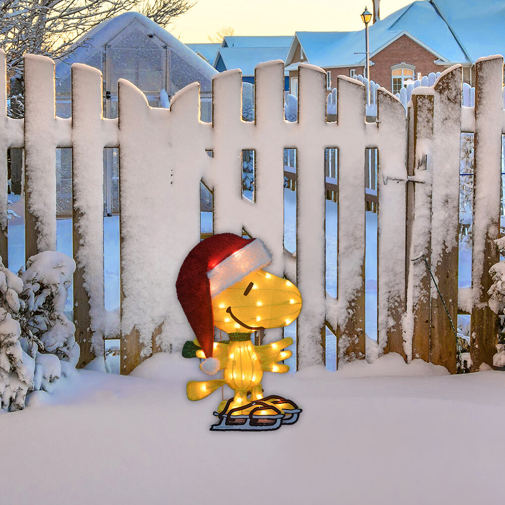 Small Santa Snoopy Lighted Display