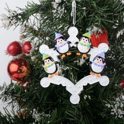 Snowflake Penguin Figurine Hanging Ornament