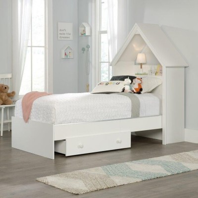 Soft White Captain's Bed With Drawers