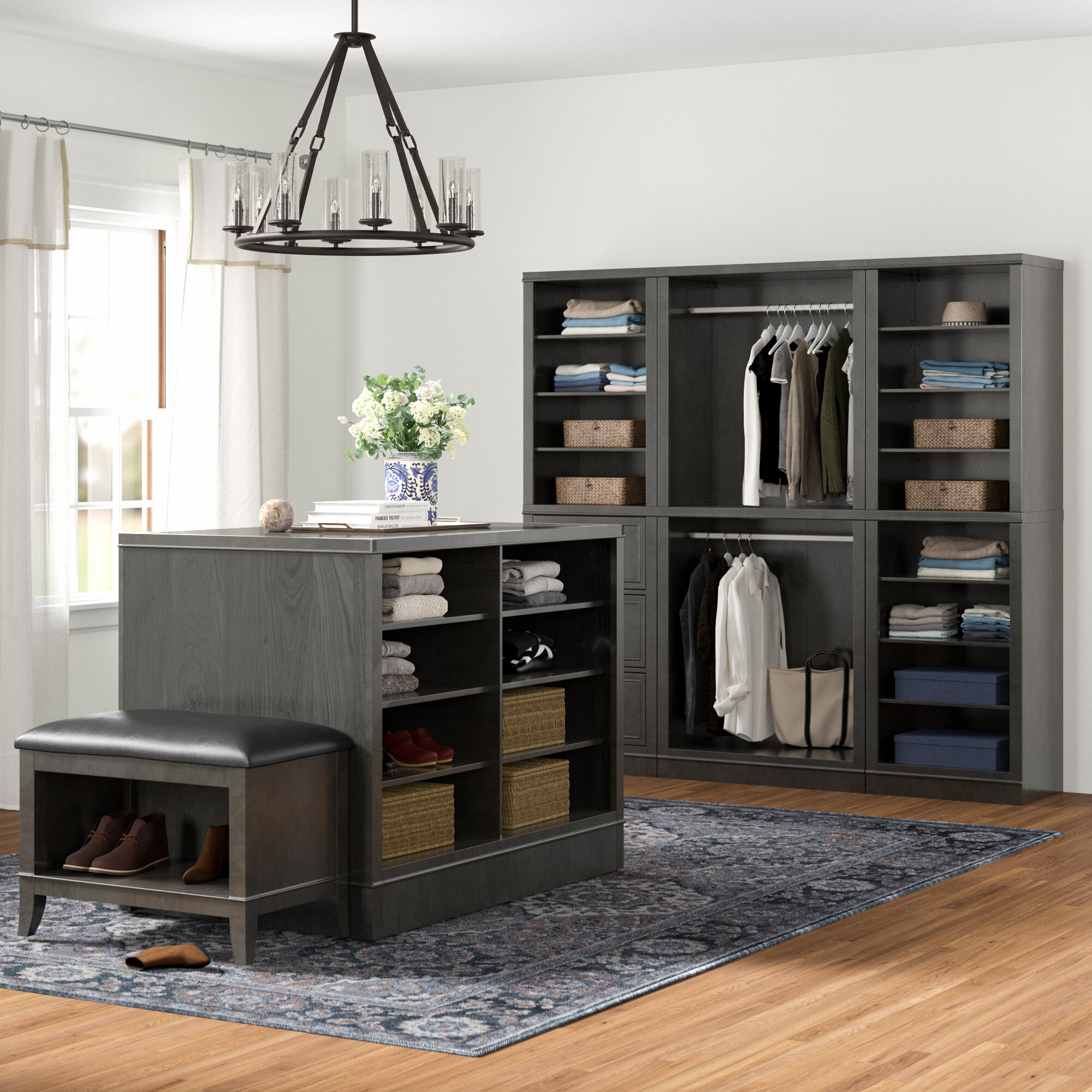 Solid Manufactured Wood Freestanding Closet Storage Units
