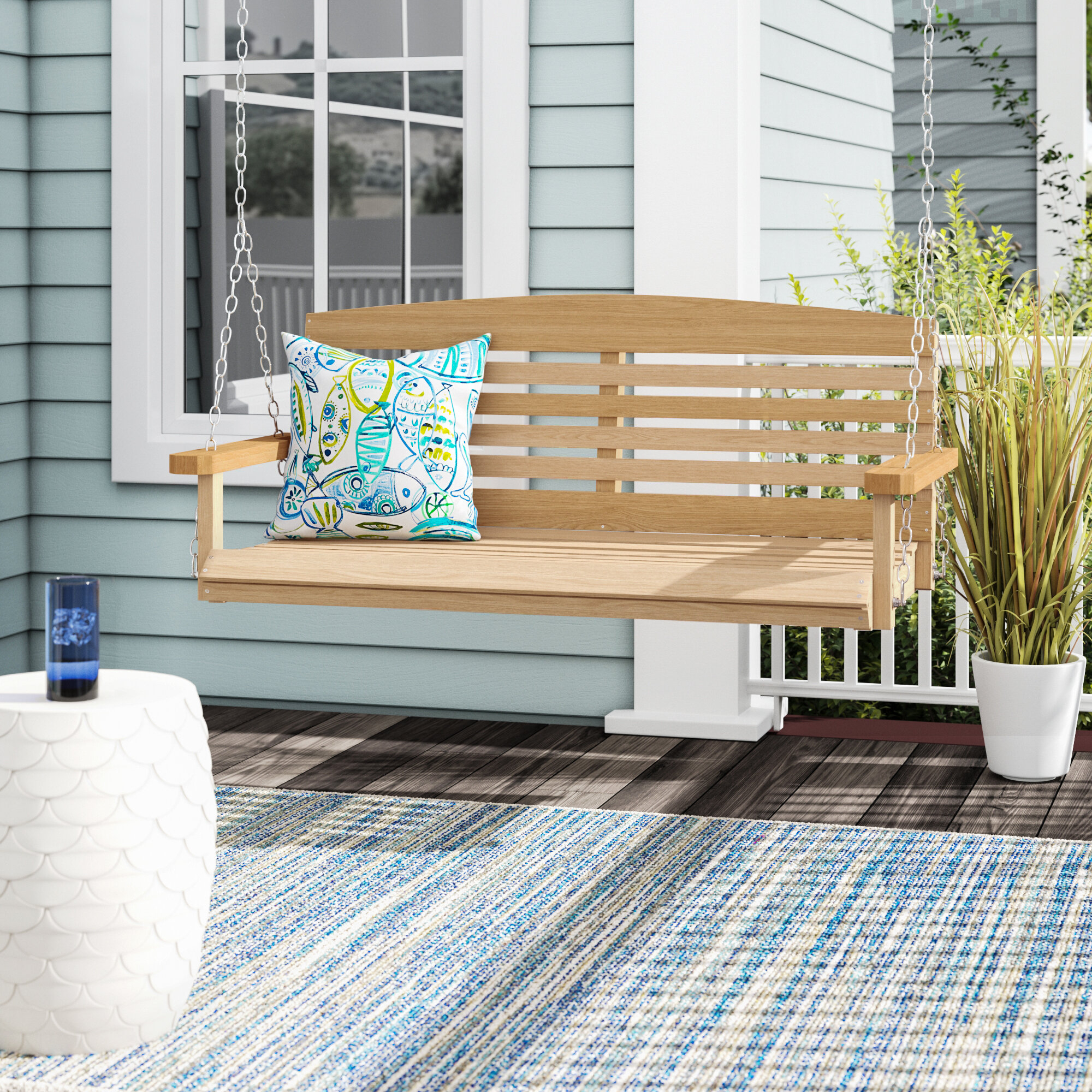 Solid Western Cedar Wood Porch Swing