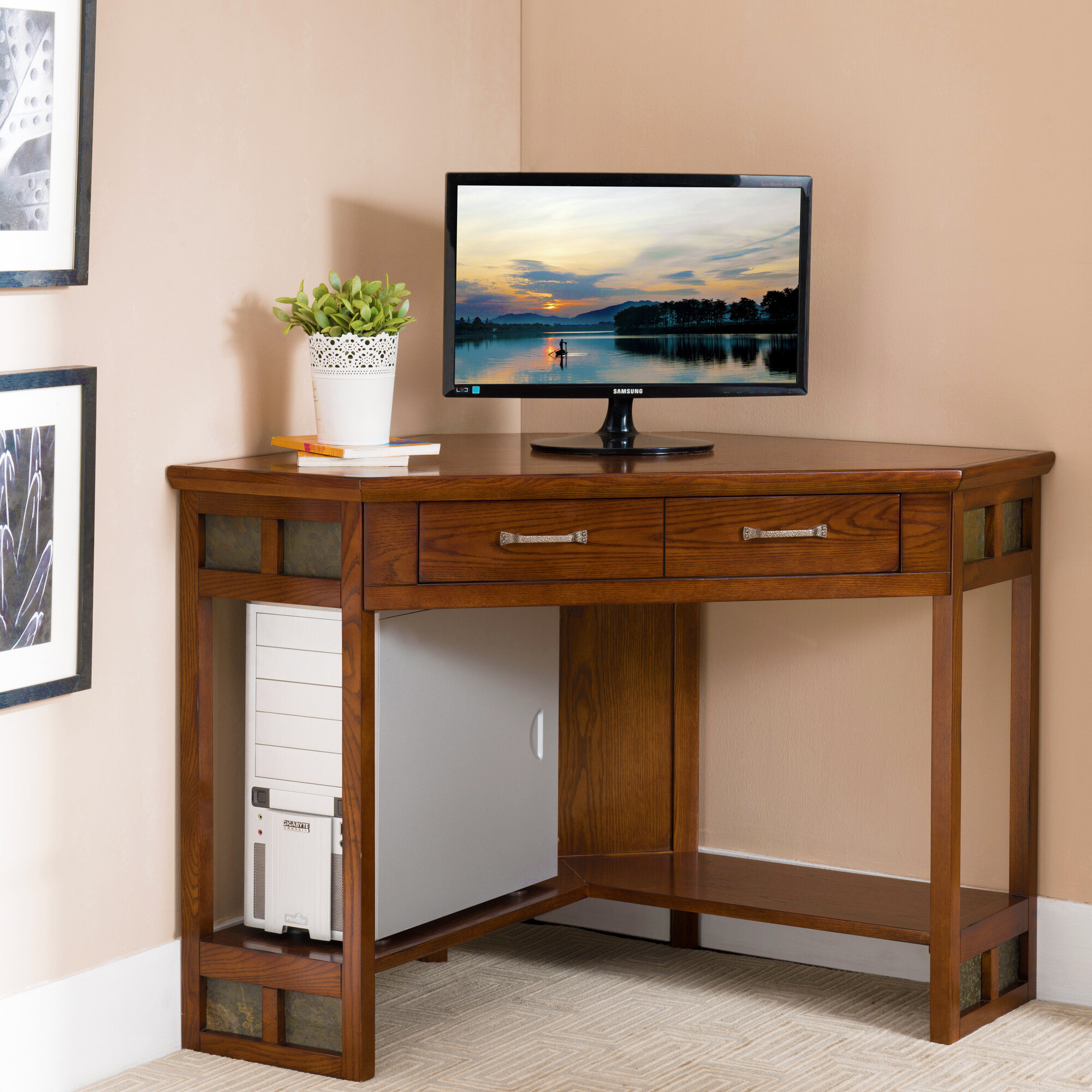 Solid Wood Corner Desk