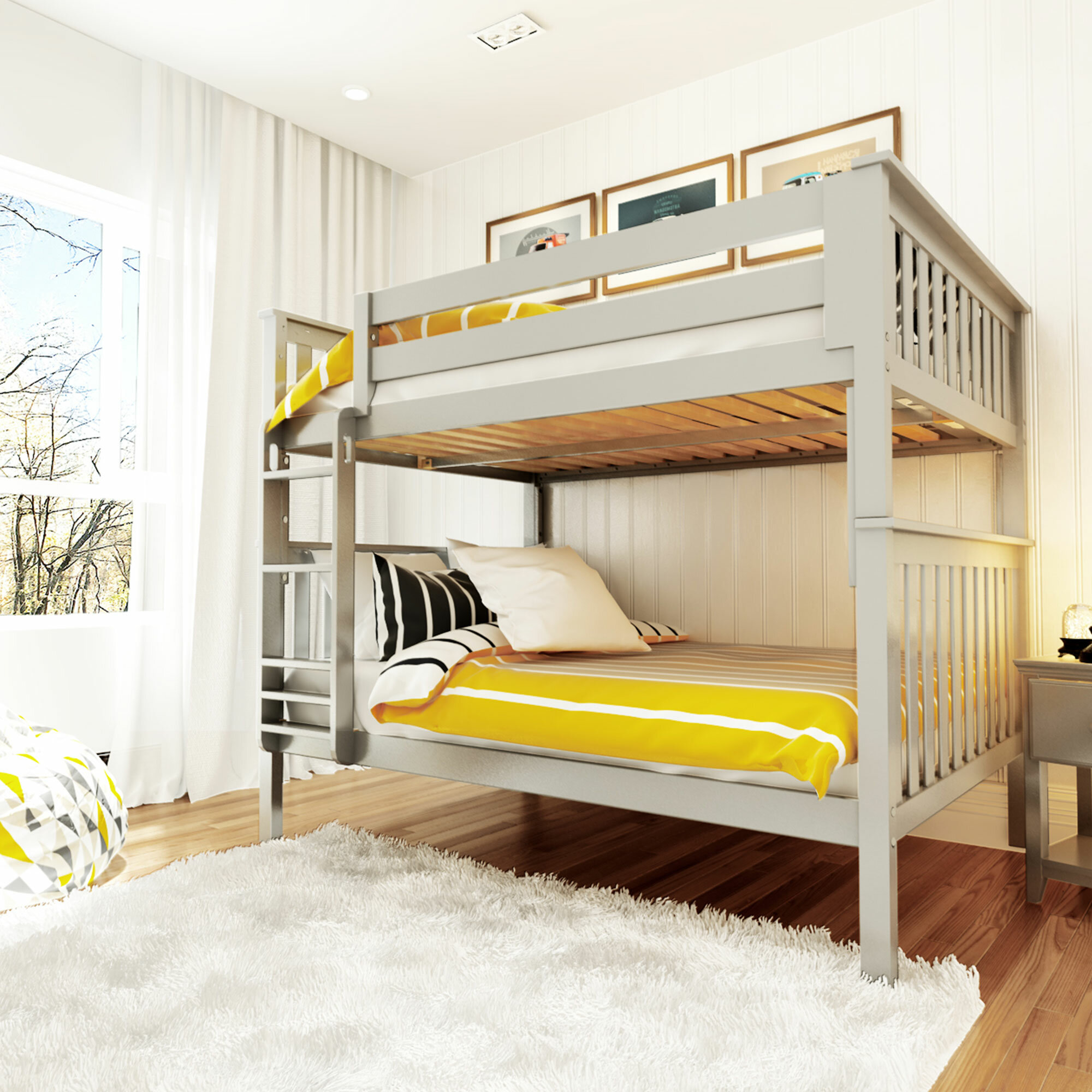 Solid Wood Full Over Full Bunk Bed