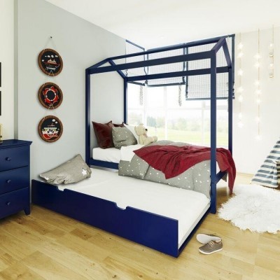 Solid Wood House Twin Platform Bed