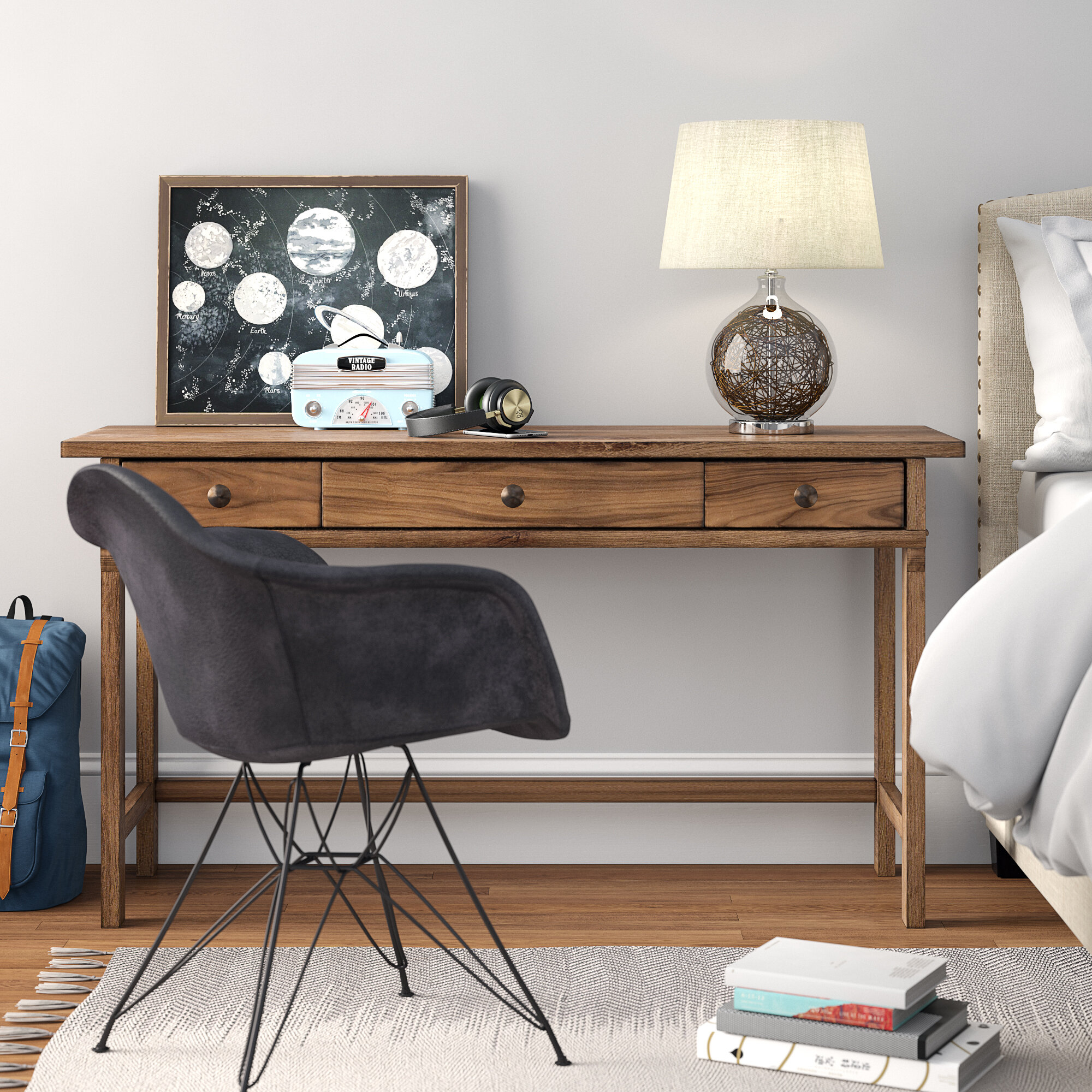 Solid Wood Writing Desk for Kids