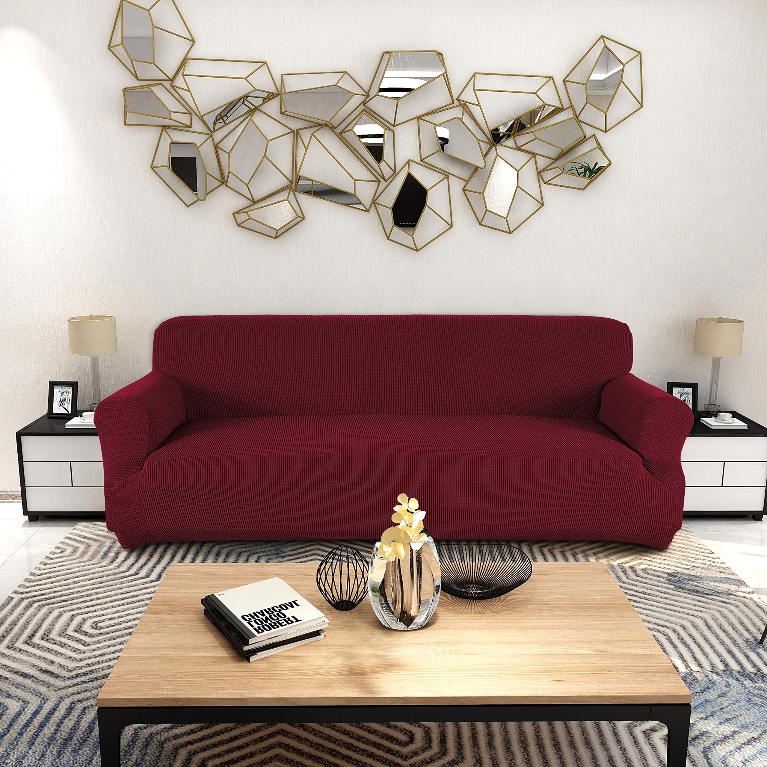 Spandex Polyester Box Cushion Sofa Slipcover