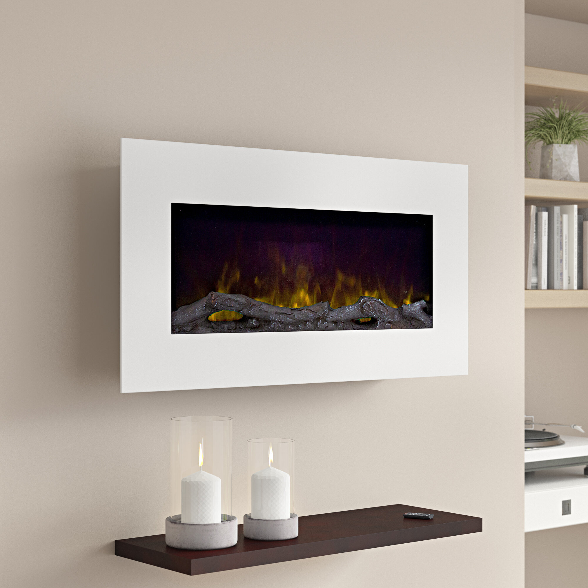 Square Wall Mounted Electric Fireplace