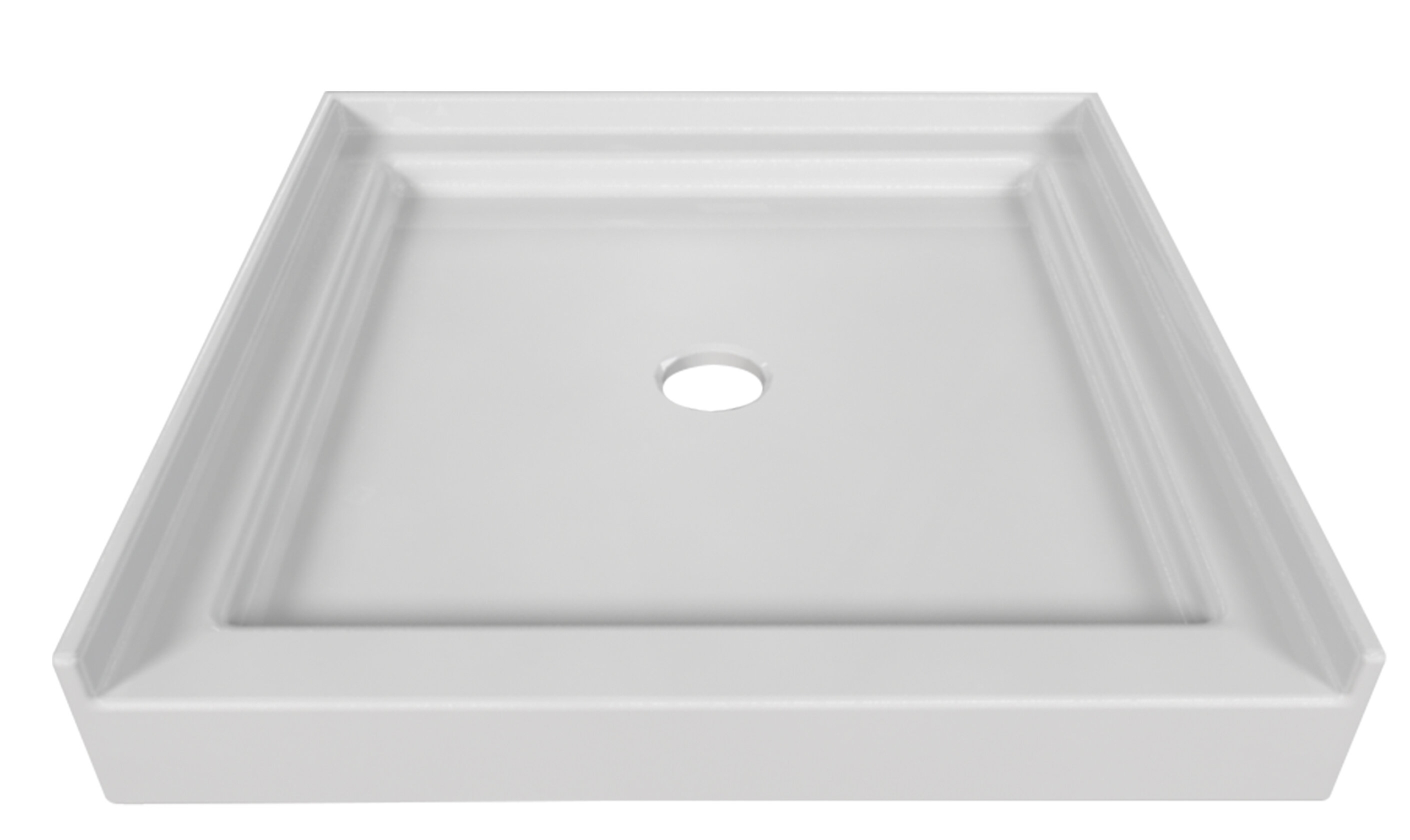 Square Wood Acrylic Shower Base