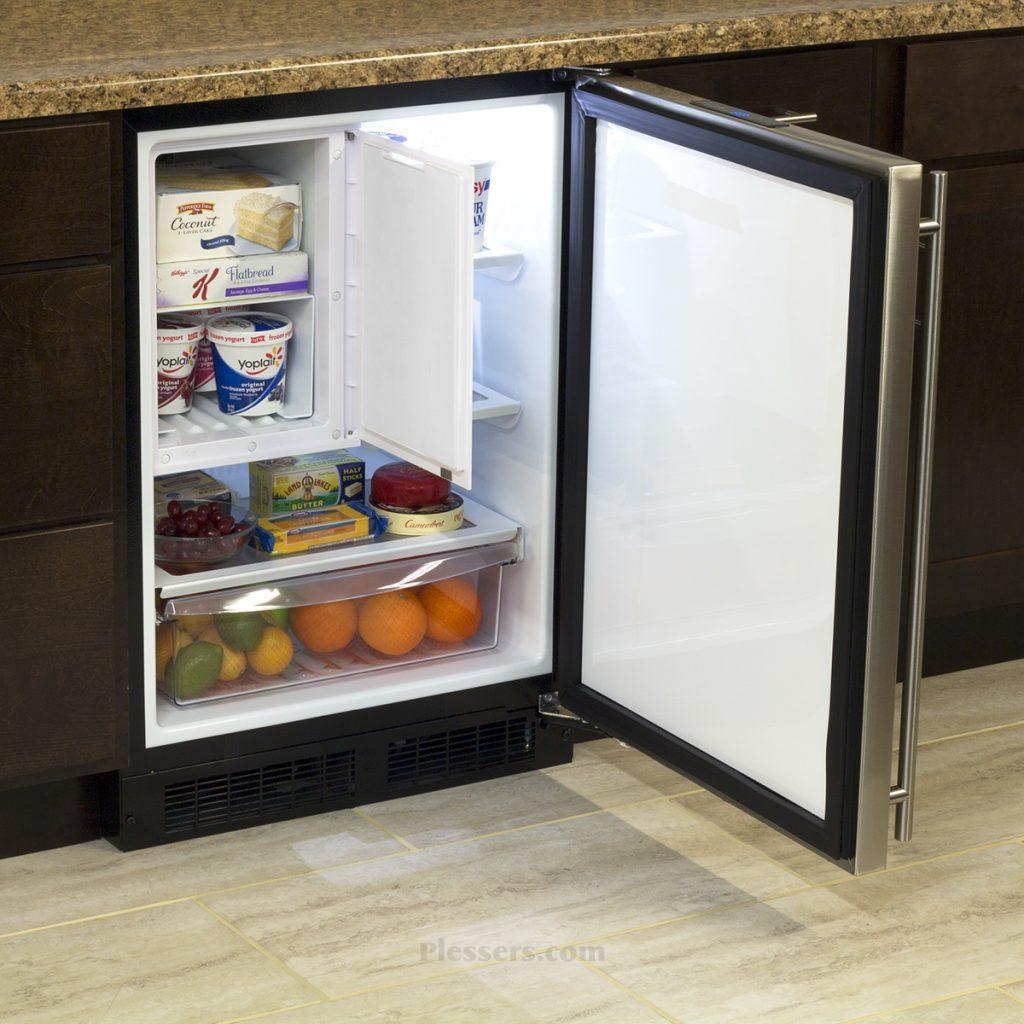 Stainless Steel Undercounter Mini Fridge With Freezer